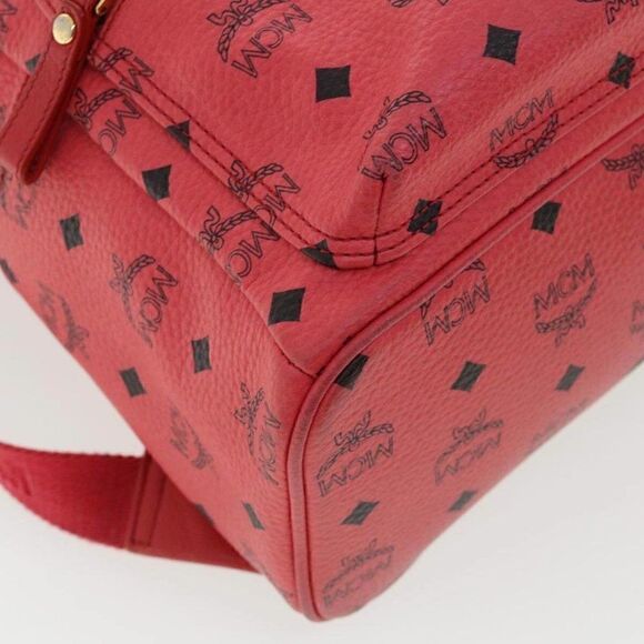 MCM Vicetos Backpack PVC Leather Pink - Picture 15 of 15